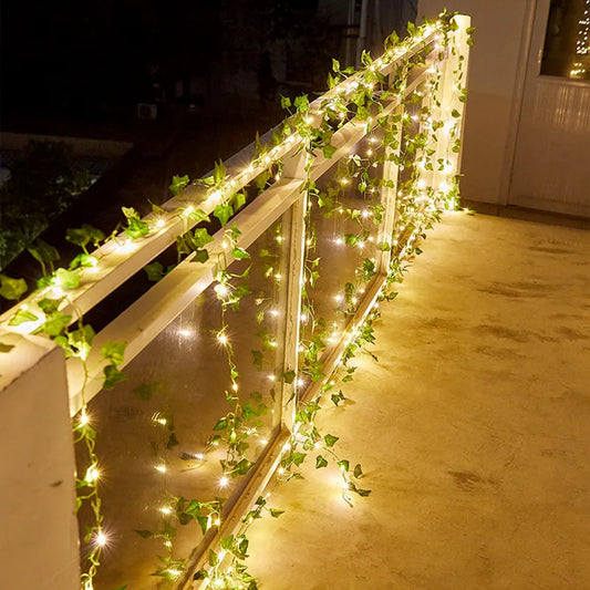 LED String Lights Maple Leaf Garland Christmas Fairy Lights - DecorGama